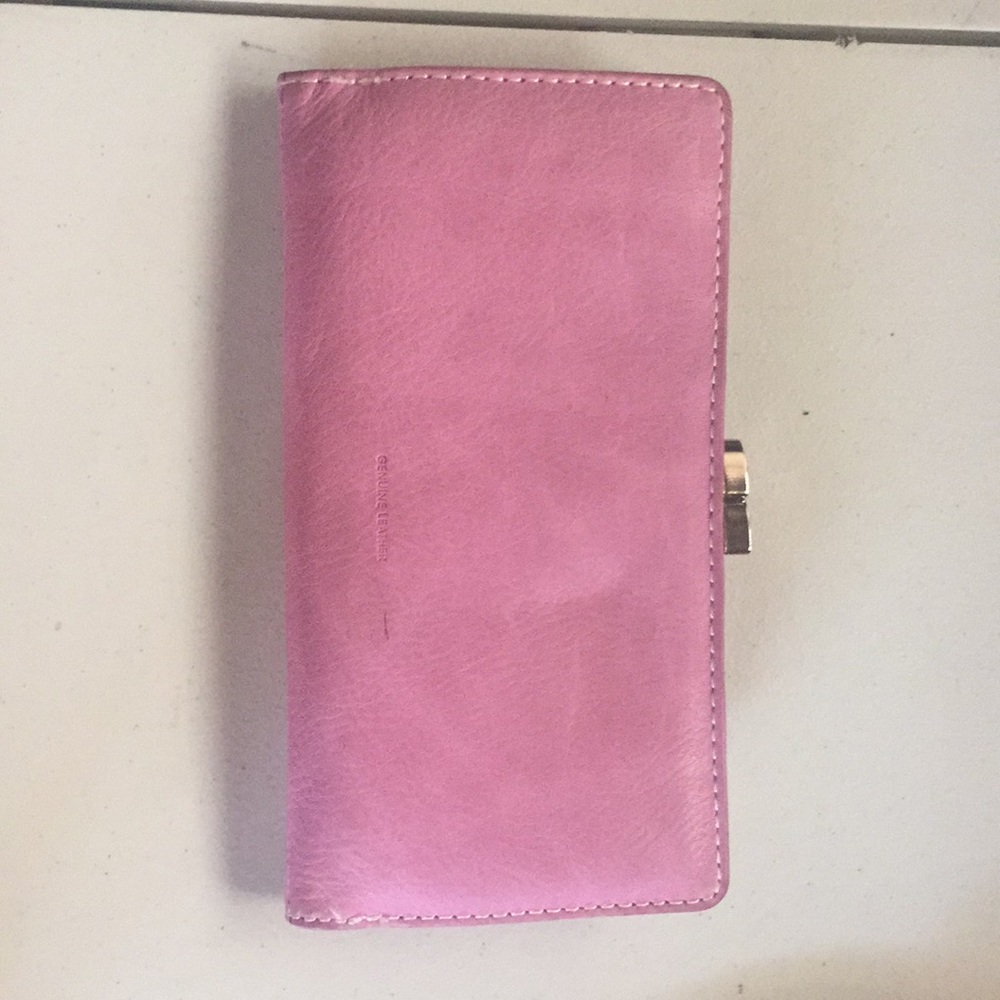 Pink leather wallet - Picture 2 of 4